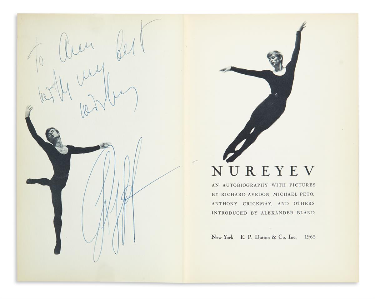 NUREYEV, RUDOLF. Nureyev: An Autobiography with Pictures. Signed and Inscribed,